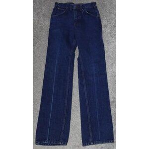Vintage Saddle King Denim Jeans Men's W27 L34 Blue Straight Flat Front Casual